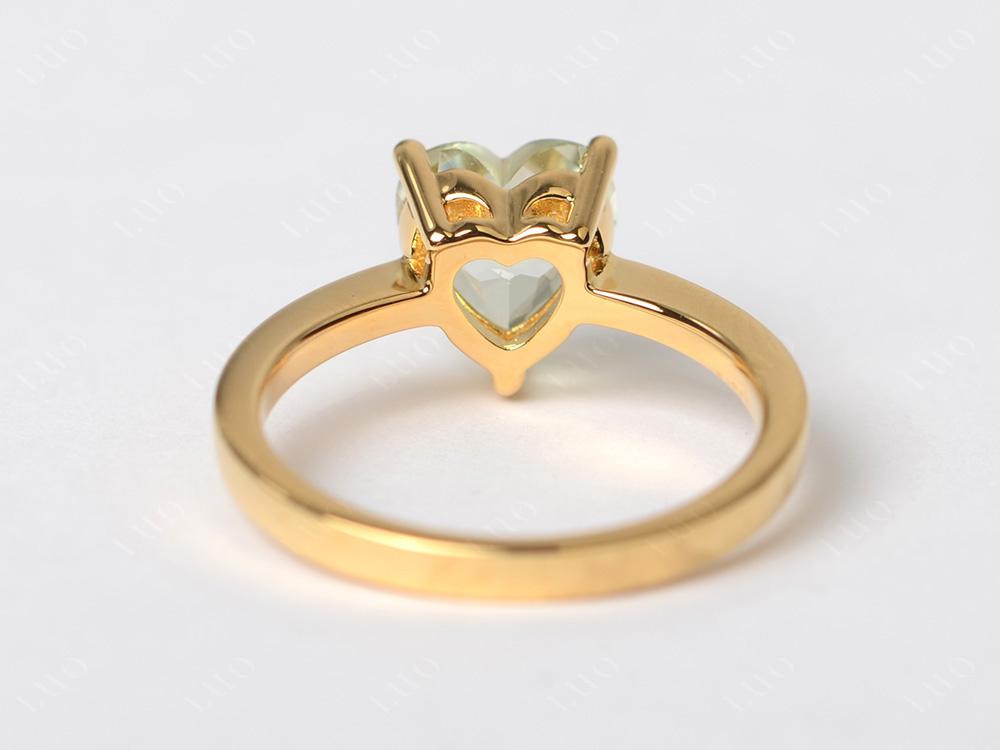 Heart Cut Green Amethyst Ring - LUO Jewelry 