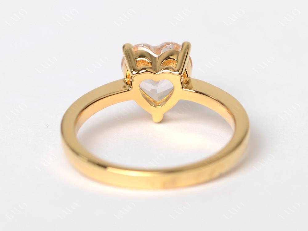 Heart Shaped Morganite Solitaire Ring - LUO Jewelry 