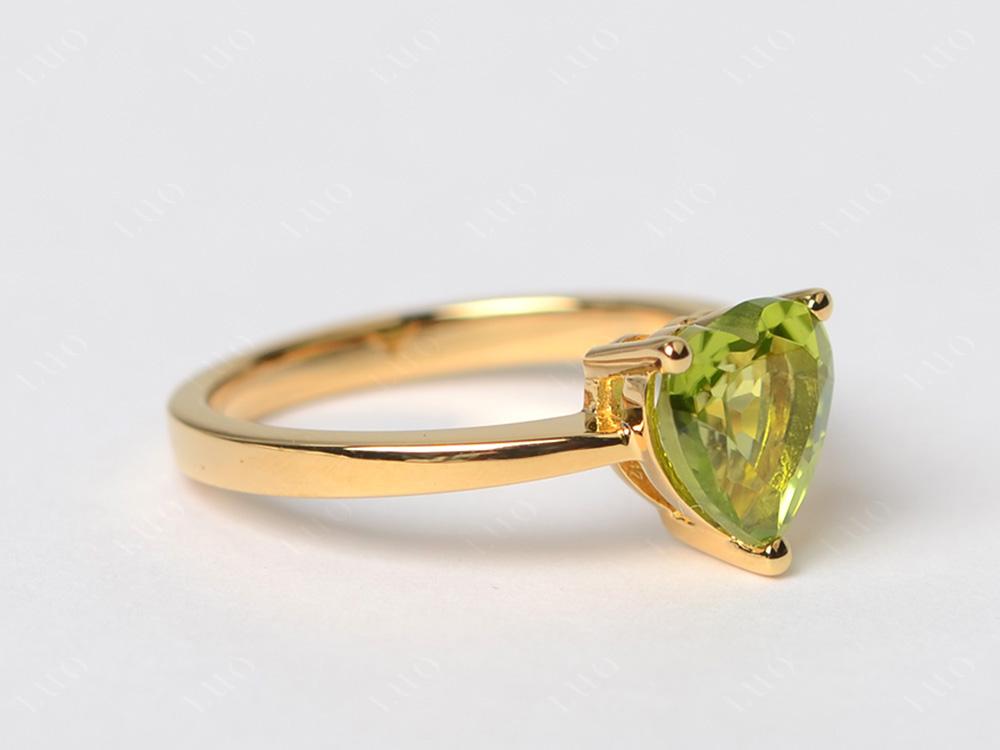 Heart Cut Peridot Ring - LUO Jewelry 