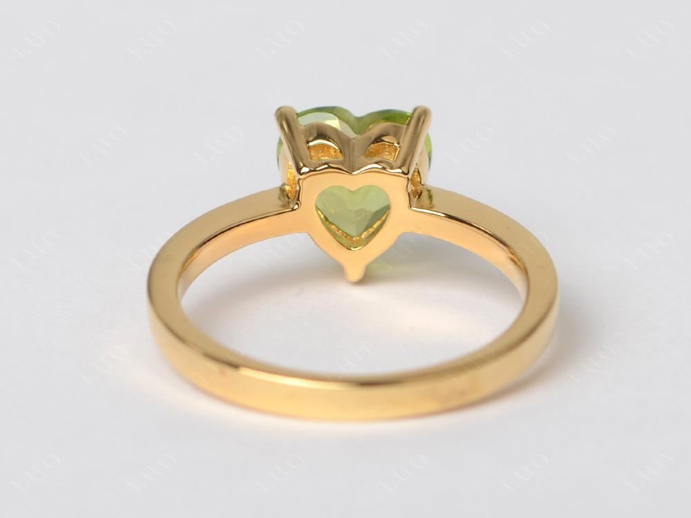 Heart Cut Peridot Ring - LUO Jewelry 