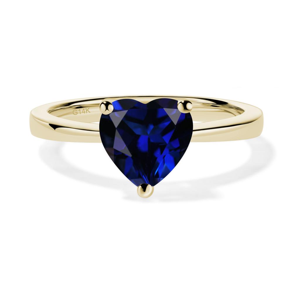 Heart Cut Sapphire Ring - LUO Jewelry #metal_14k yellow gold