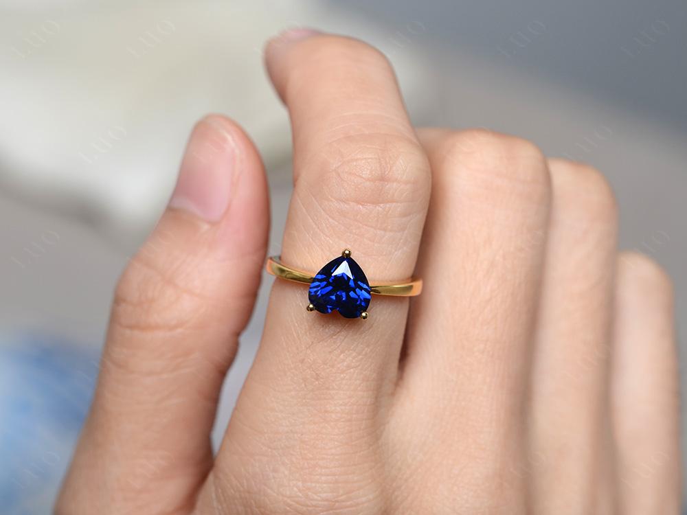 Heart Cut Sapphire Ring - LUO Jewelry 