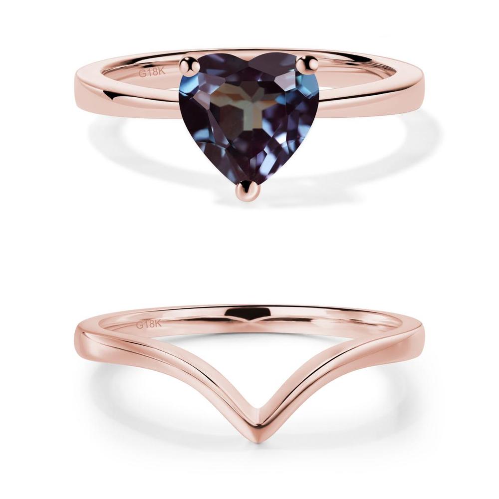 Heart Shaped Alexandrite Solitaire Ring - LUO Jewelry #metal_xxxxx