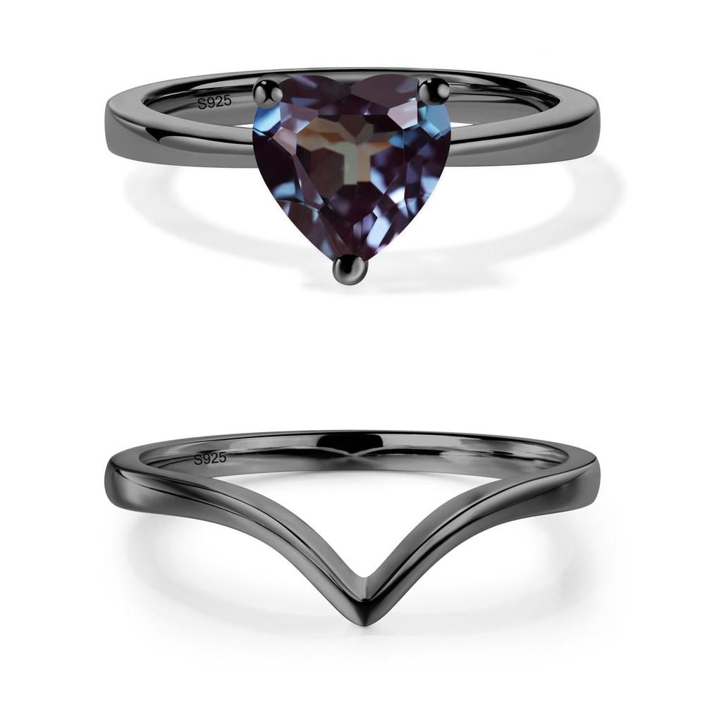 Heart Shaped Alexandrite Solitaire Ring - LUO Jewelry #metal_xxxxx