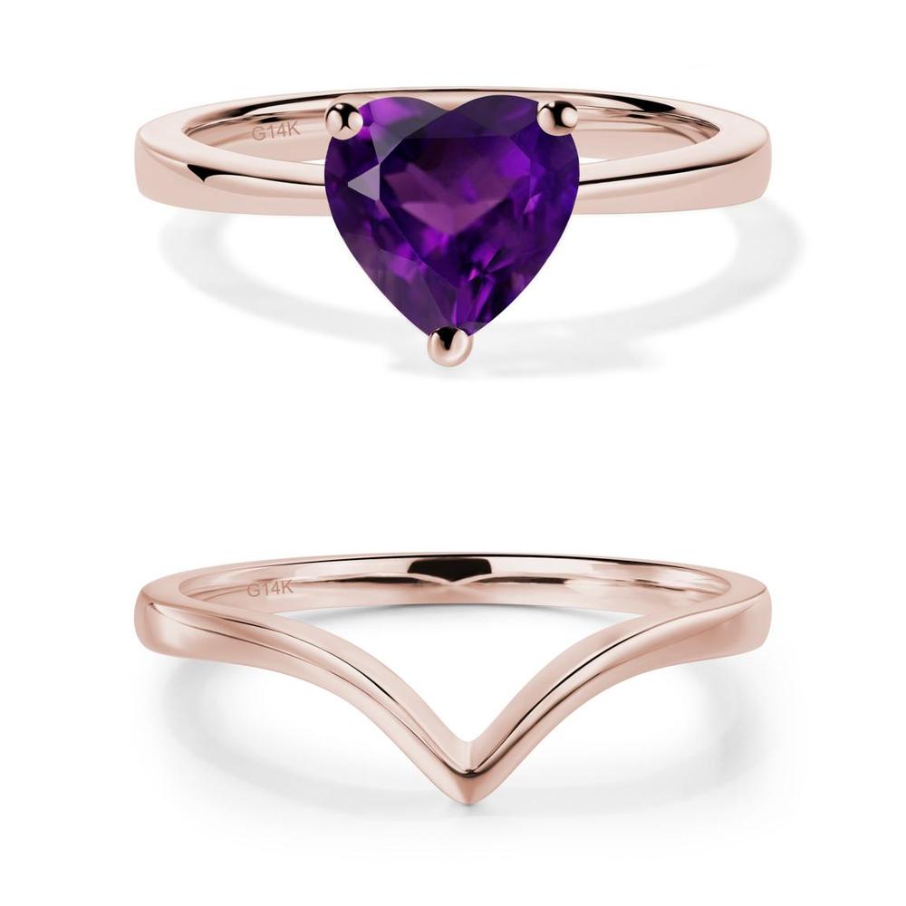 Heart Cut Amethyst Ring - LUO Jewelry #metal_xxxxx