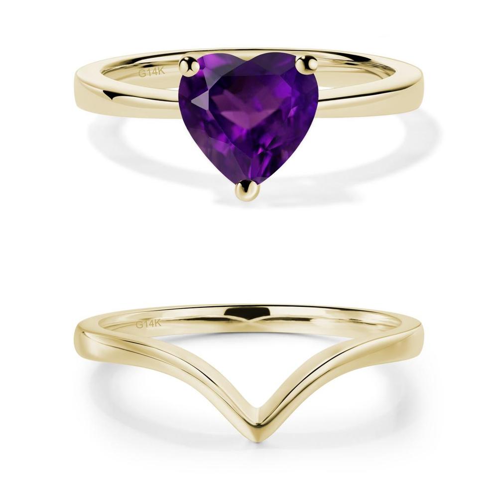 Heart Cut Amethyst Ring - LUO Jewelry #metal_xxxxx