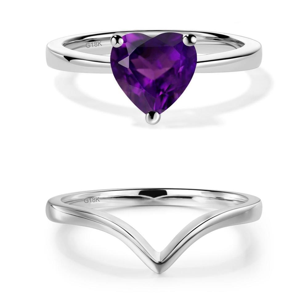 Heart Cut Amethyst Ring - LUO Jewelry #metal_xxxxx