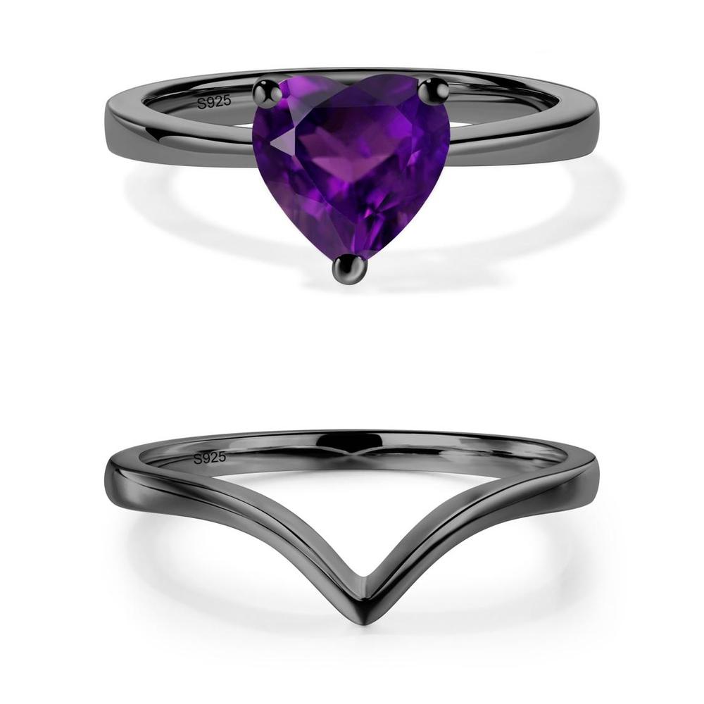 Heart Cut Amethyst Ring - LUO Jewelry #metal_xxxxx