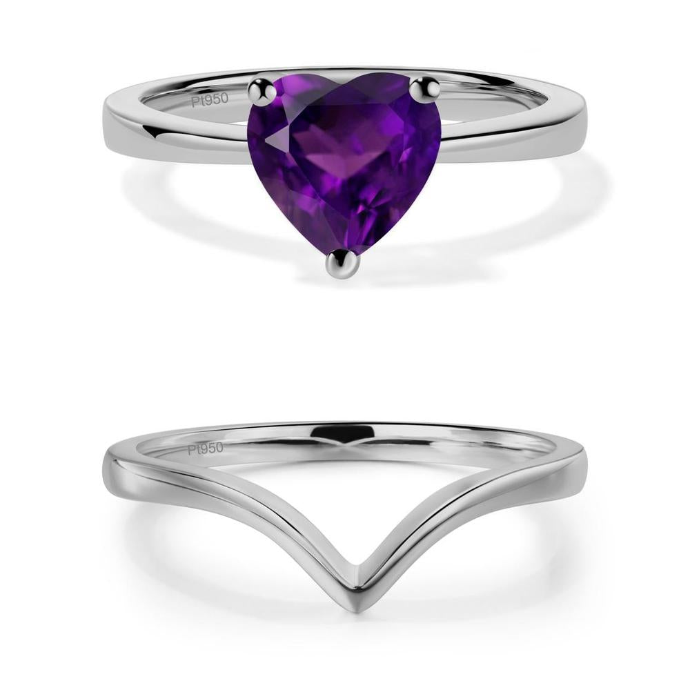 Heart Cut Amethyst Ring - LUO Jewelry #metal_xxxxx