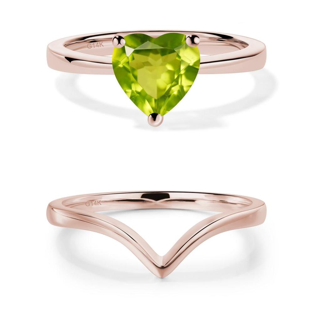 Heart Cut Peridot Ring - LUO Jewelry #metal_xxxxx