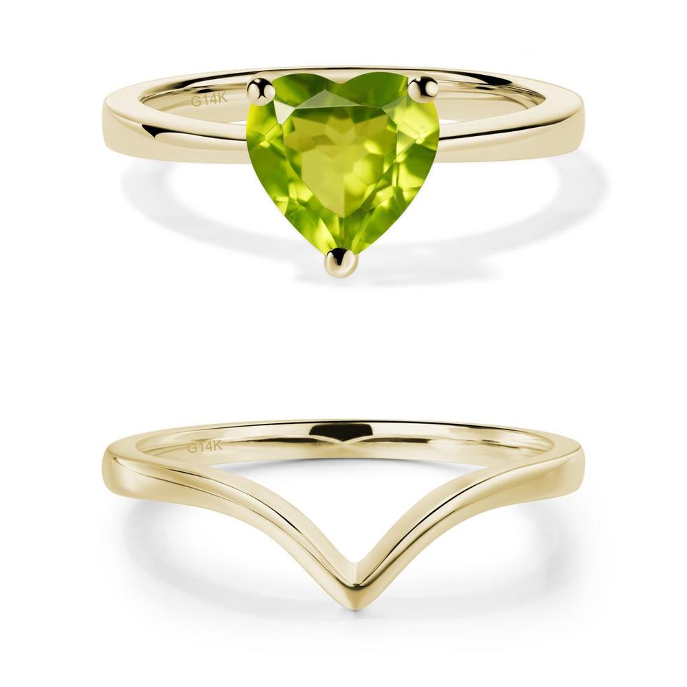 Heart Cut Peridot Ring - LUO Jewelry #metal_xxxxx