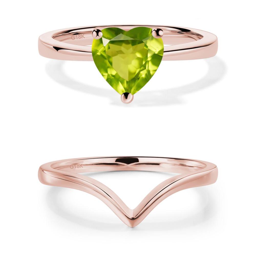 Heart Cut Peridot Ring - LUO Jewelry #metal_xxxxx