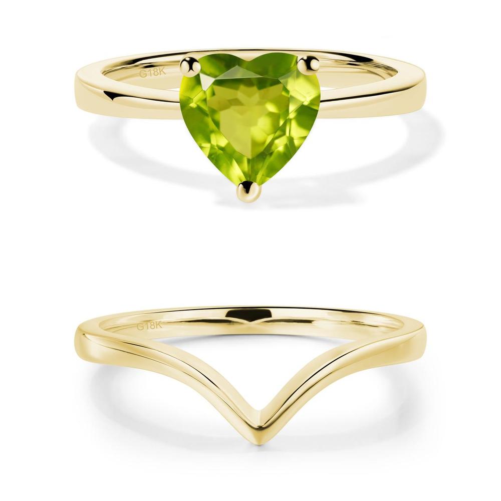 Heart Cut Peridot Ring - LUO Jewelry #metal_xxxxx