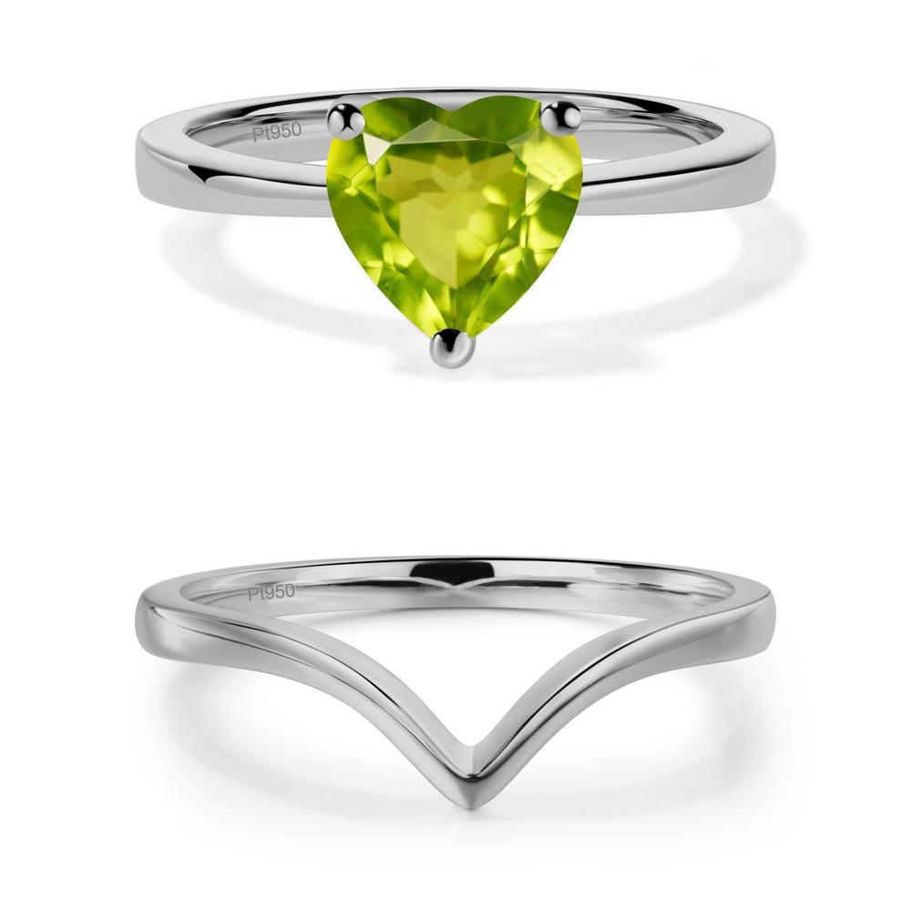 Heart Cut Peridot Ring - LUO Jewelry #metal_xxxxx