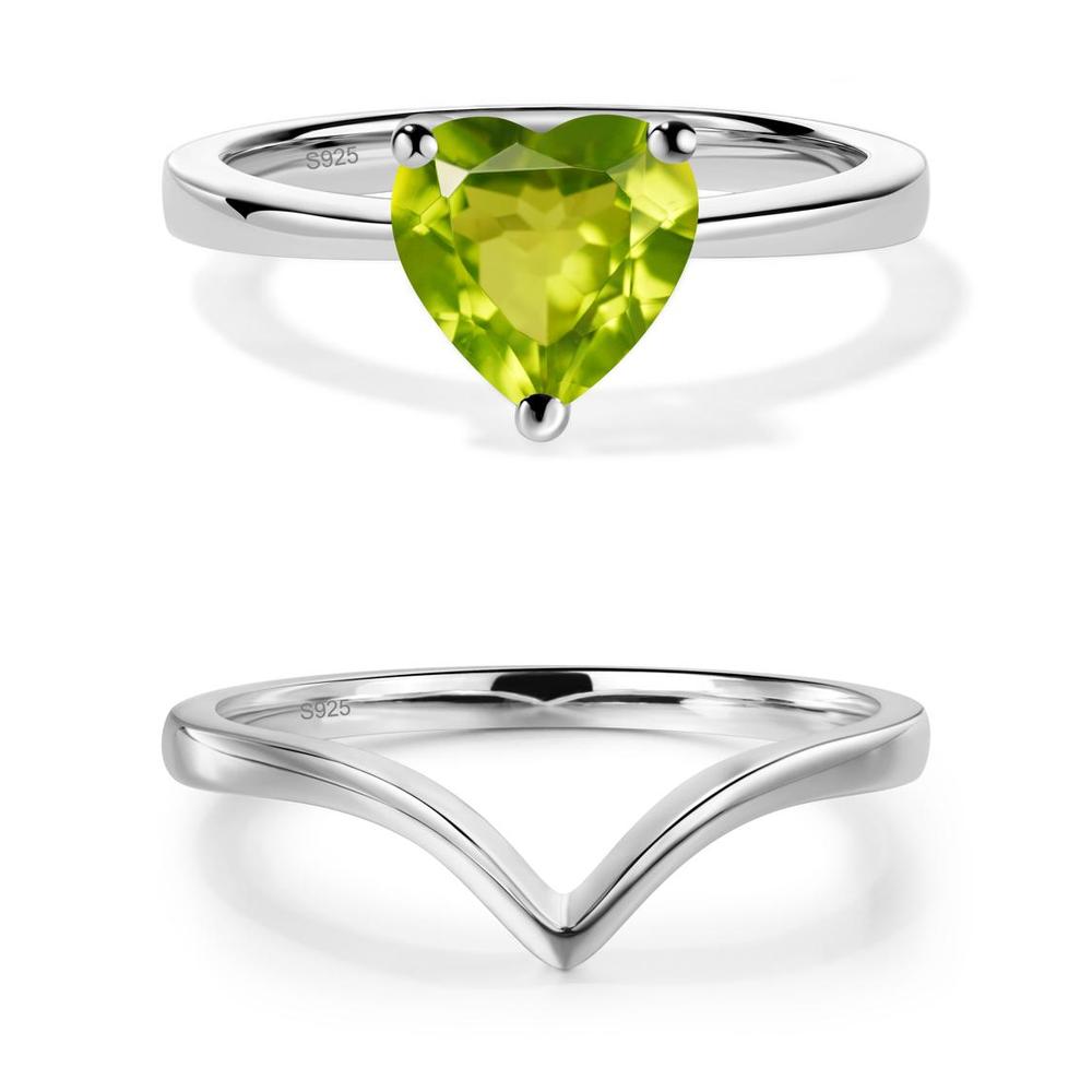 Heart Cut Peridot Ring - LUO Jewelry #metal_xxxxx