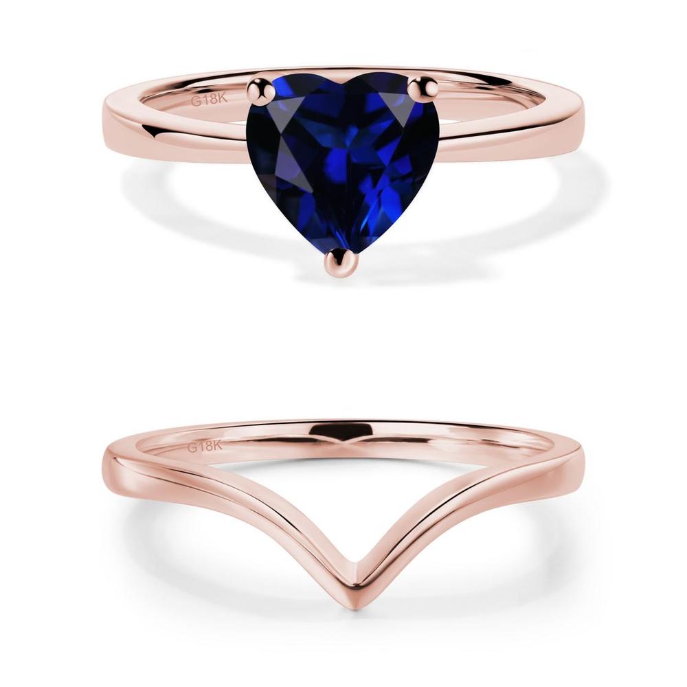 Heart Cut Sapphire Ring - LUO Jewelry #metal_xxxxx