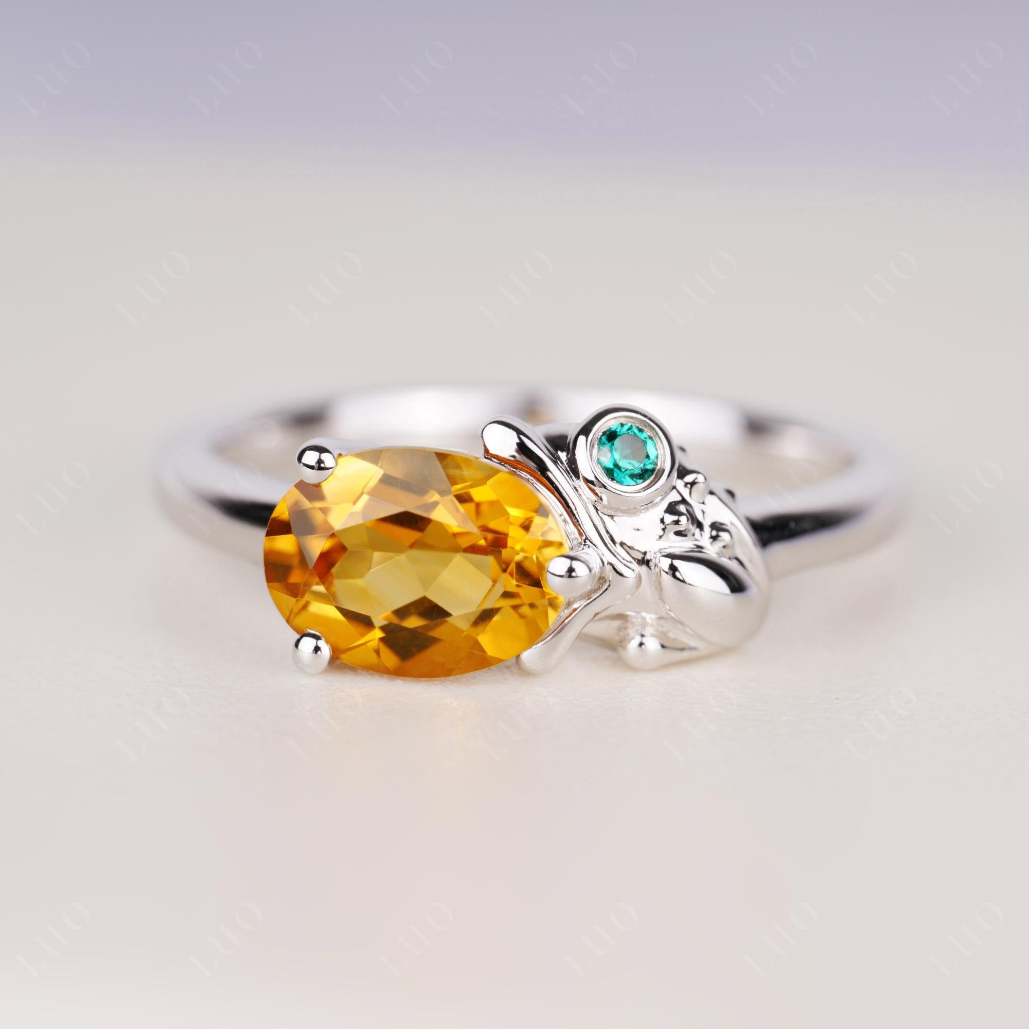 Nature Inspired Toad Citrine Ring - LUO Jewelry 