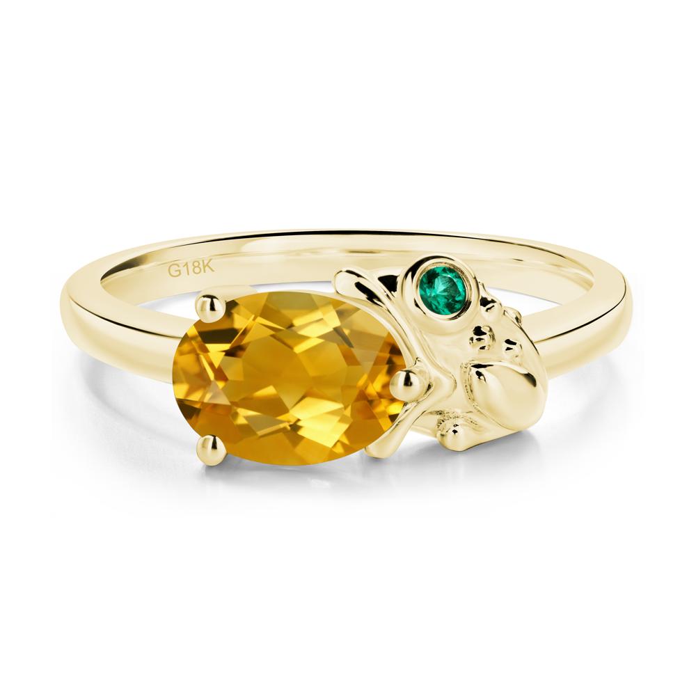 Nature Inspired Toad Citrine Ring - LUO Jewelry #metal_18k yellow gold