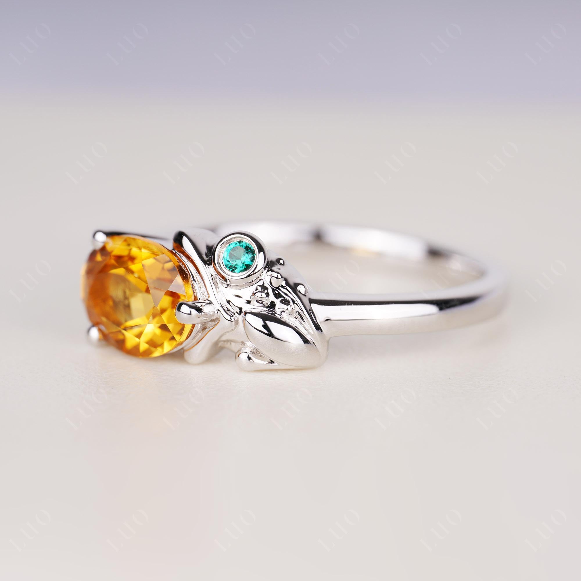 Nature Inspired Toad Citrine Ring - LUO Jewelry 