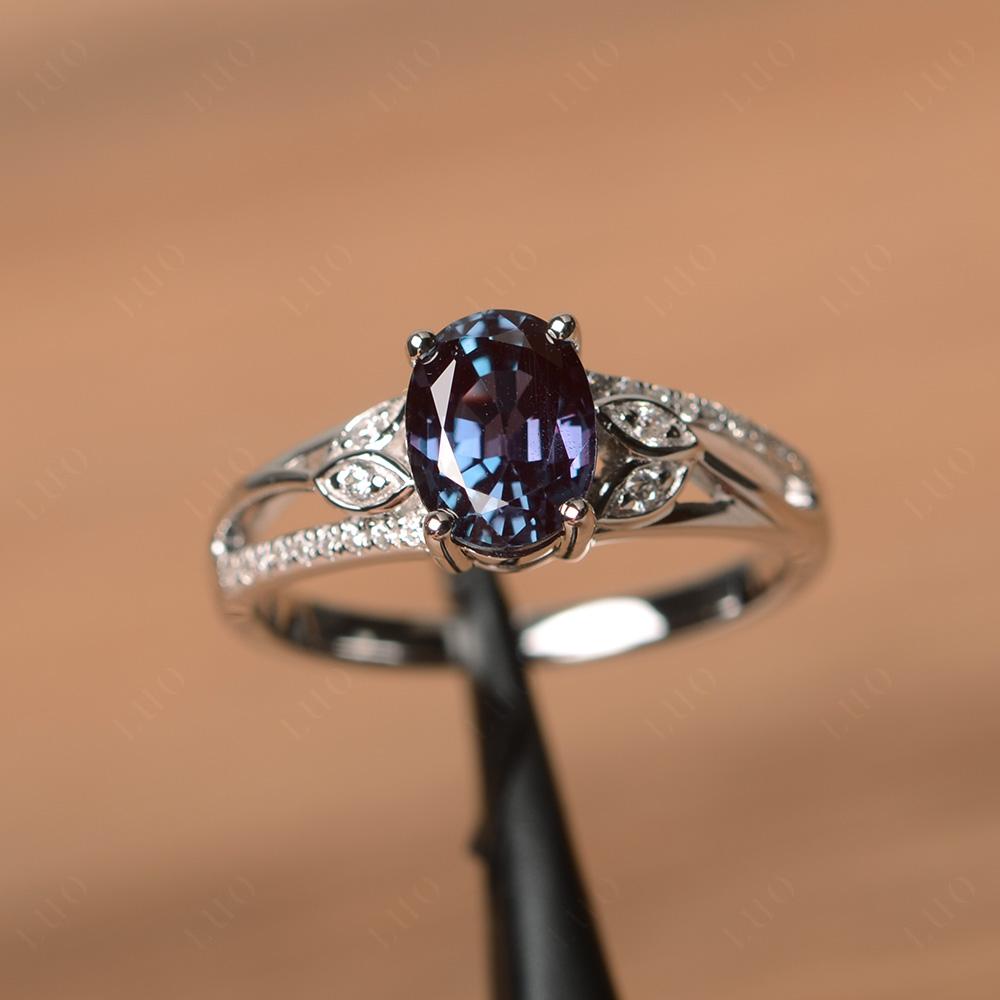 Oval Cut Alexandrite Ring - LUO Jewelry 