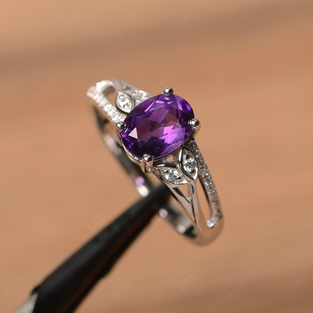 Oval Cut Amethyst Ring - LUO Jewelry 