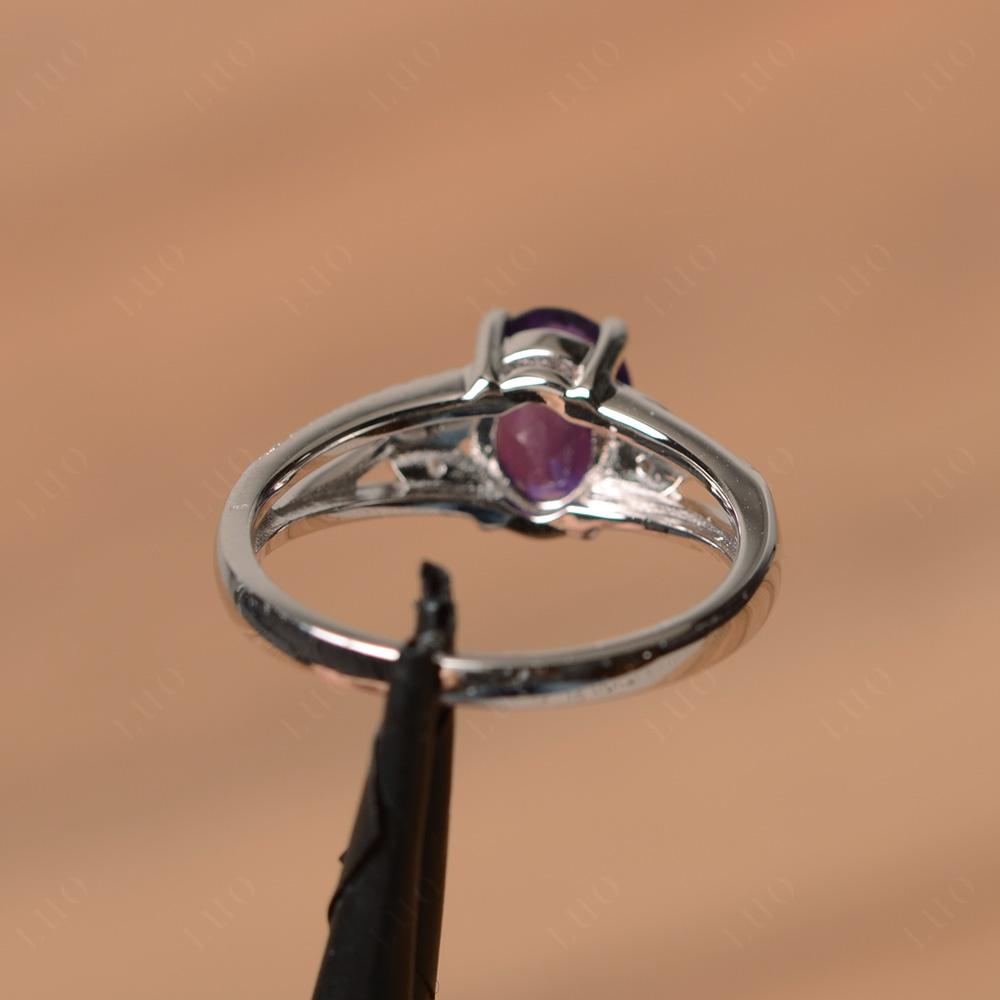 Oval Cut Amethyst Ring - LUO Jewelry 