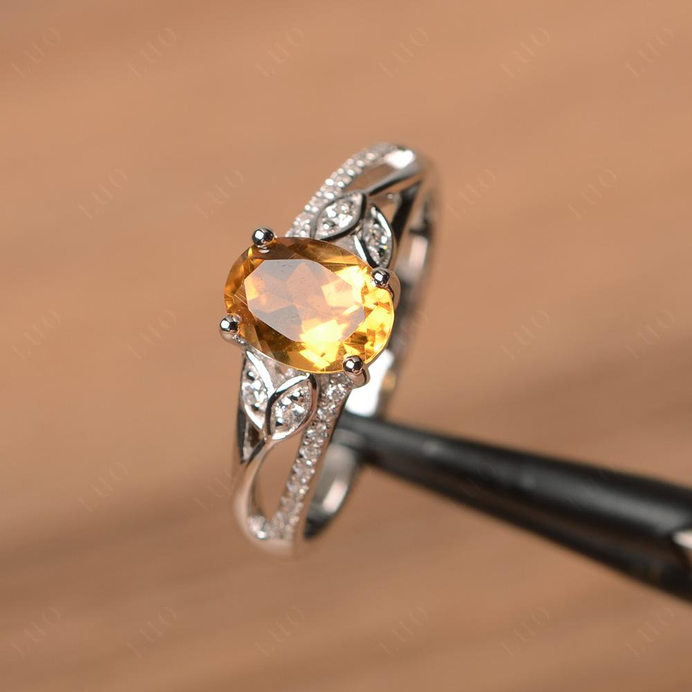 Oval Cut Citrine Ring - LUO Jewelry 