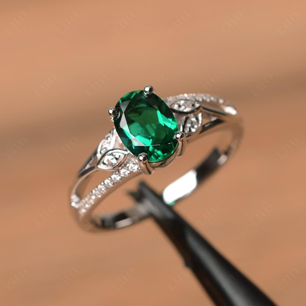 Oval Cut Emerald Ring - LUO Jewelry 