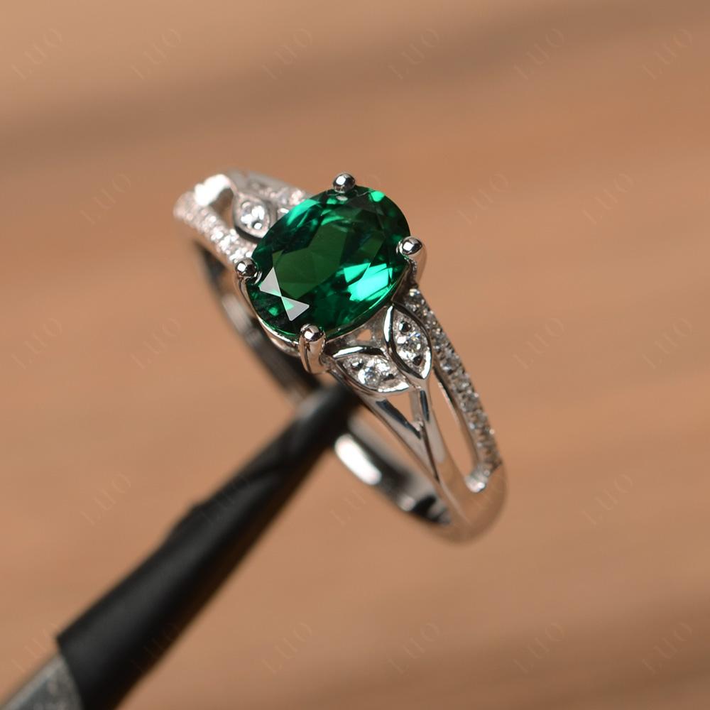 Oval Cut Emerald Ring - LUO Jewelry 