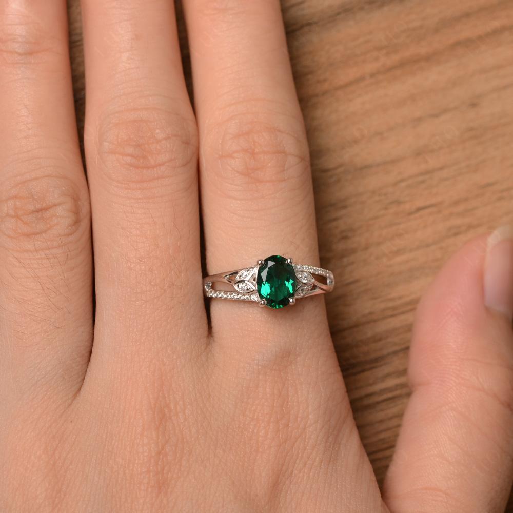 Oval Cut Emerald Ring - LUO Jewelry 