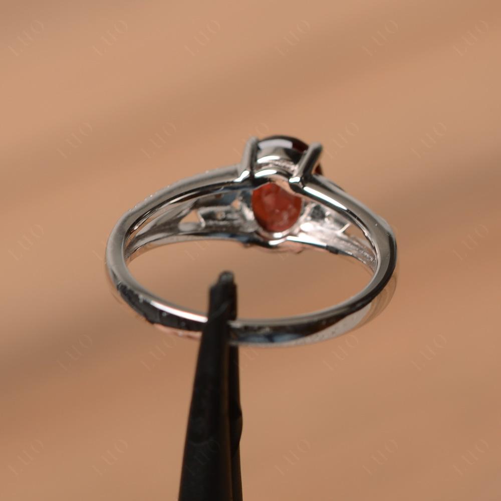 Oval Cut Garnet Ring - LUO Jewelry 