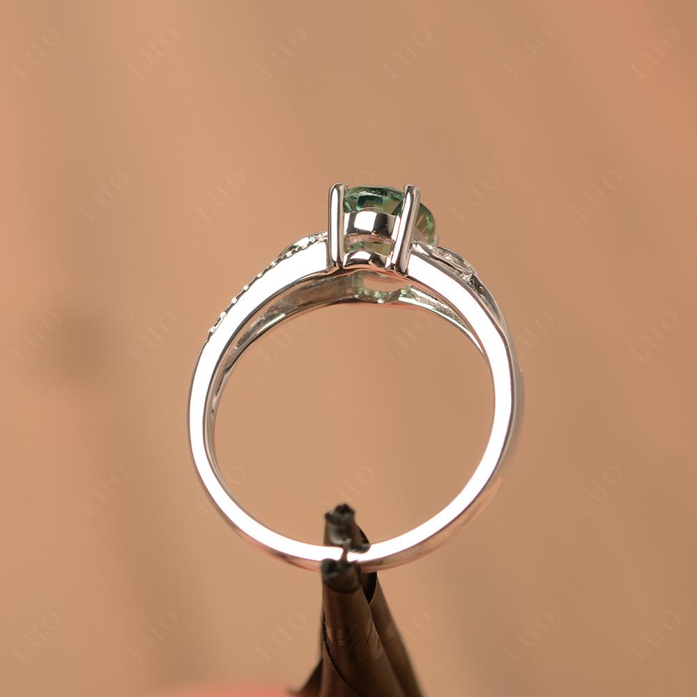 Oval Cut Green Sapphire Ring - LUO Jewelry 