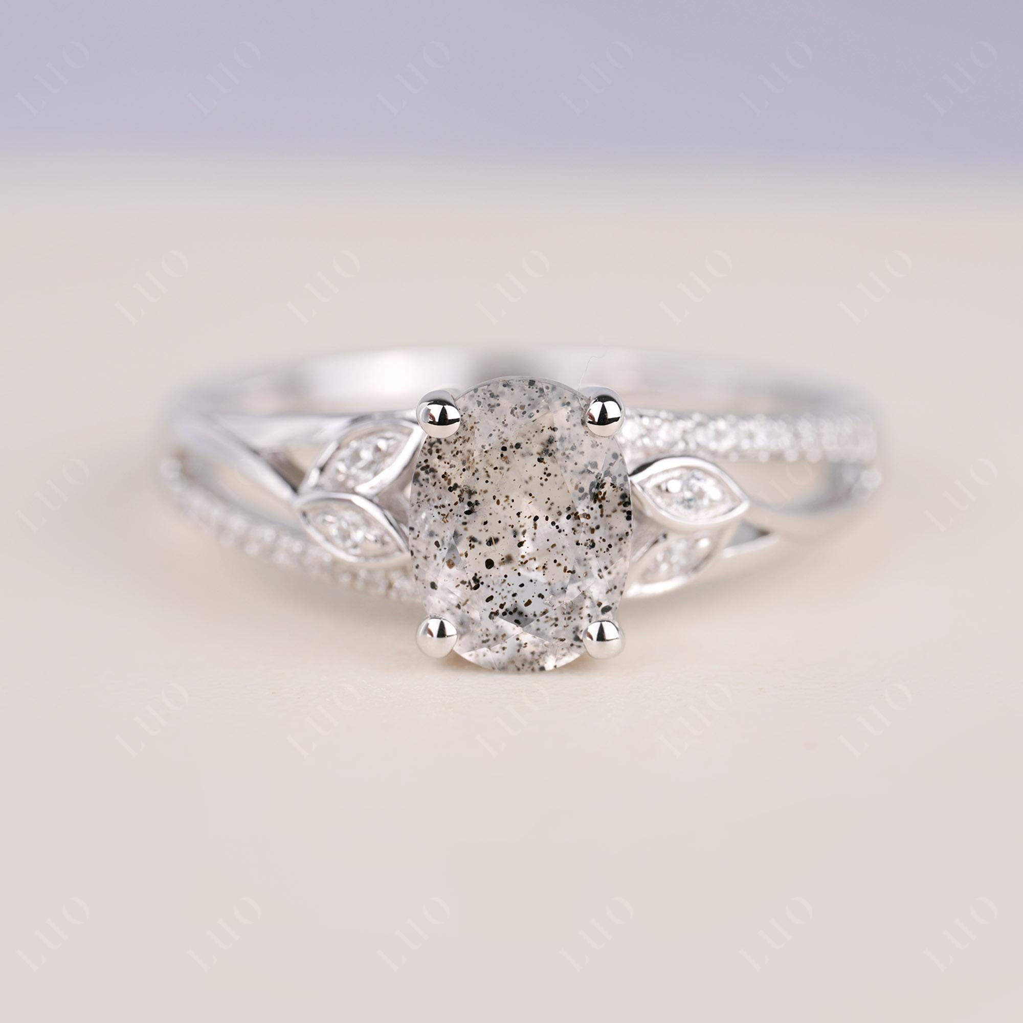 Oval Cut Herkimer Diamond Ring - LUO Jewelry 