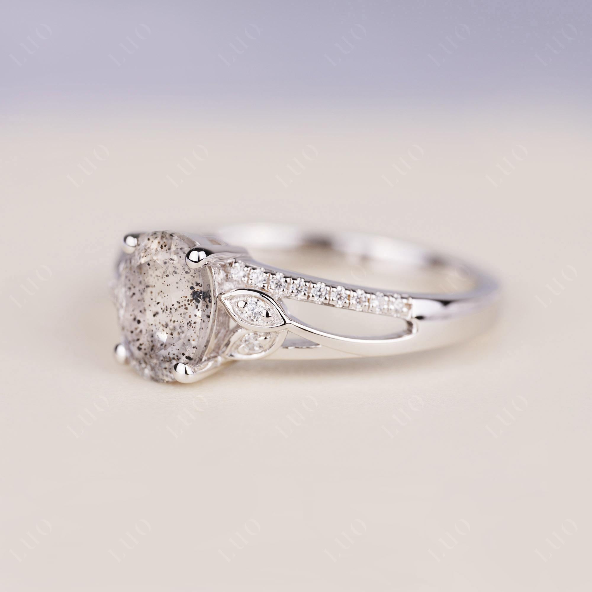 Oval Cut Herkimer Diamond Ring - LUO Jewelry 