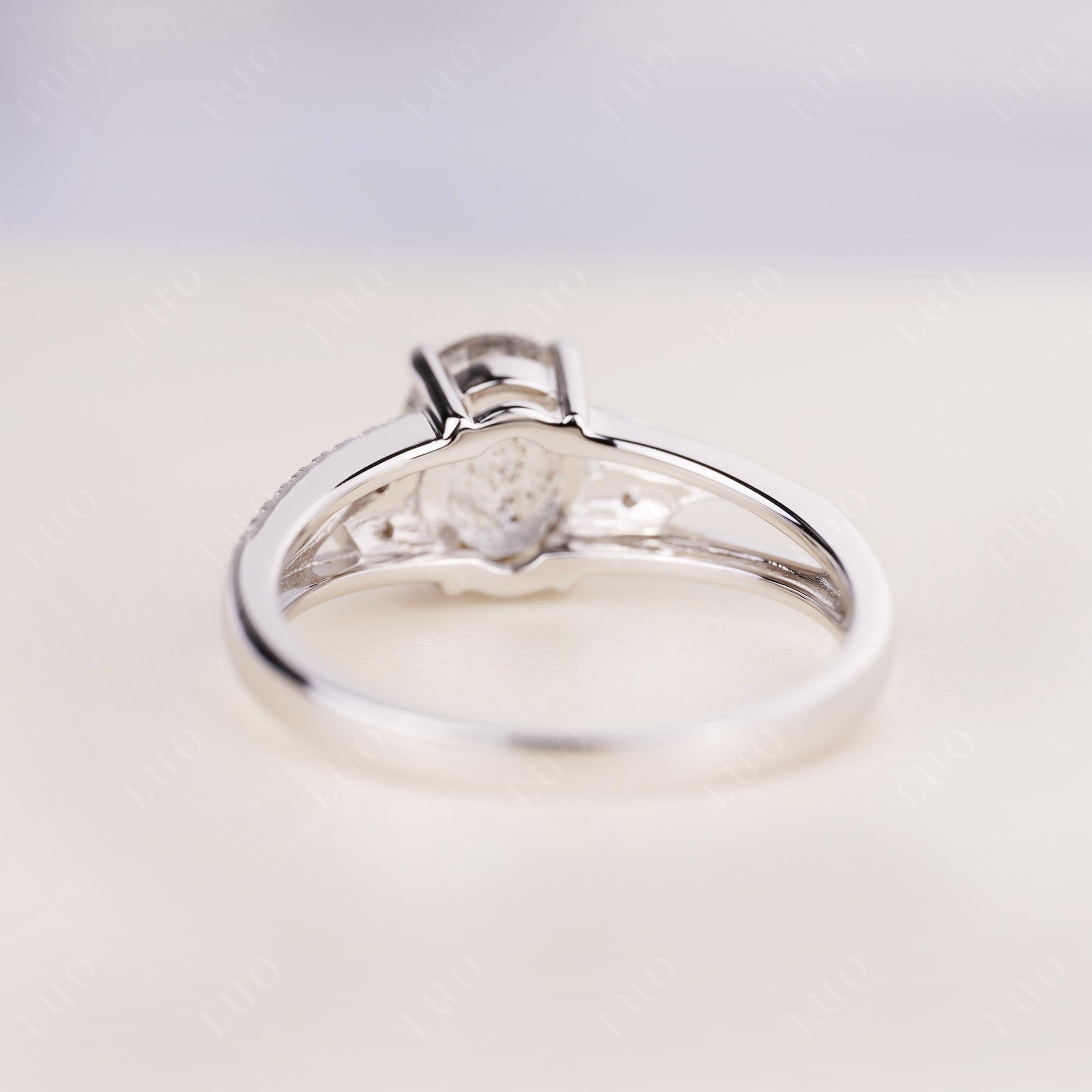 Oval Cut Herkimer Diamond Ring - LUO Jewelry 