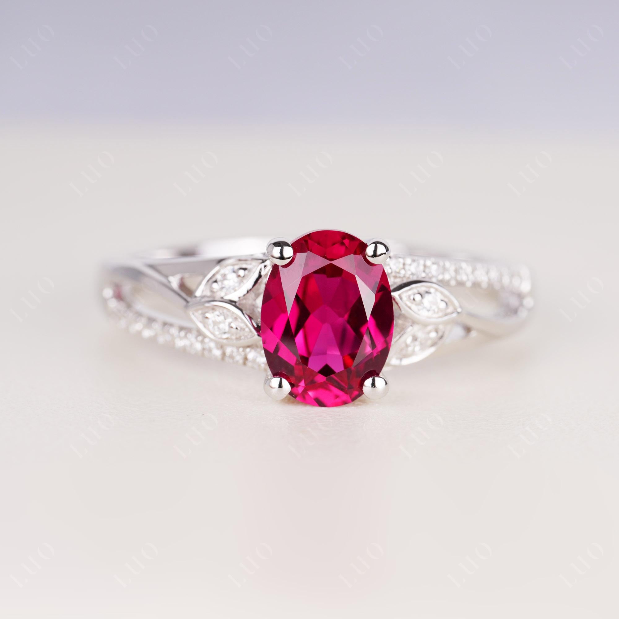 Oval Cut Ruby Ring | LUO Jewelry