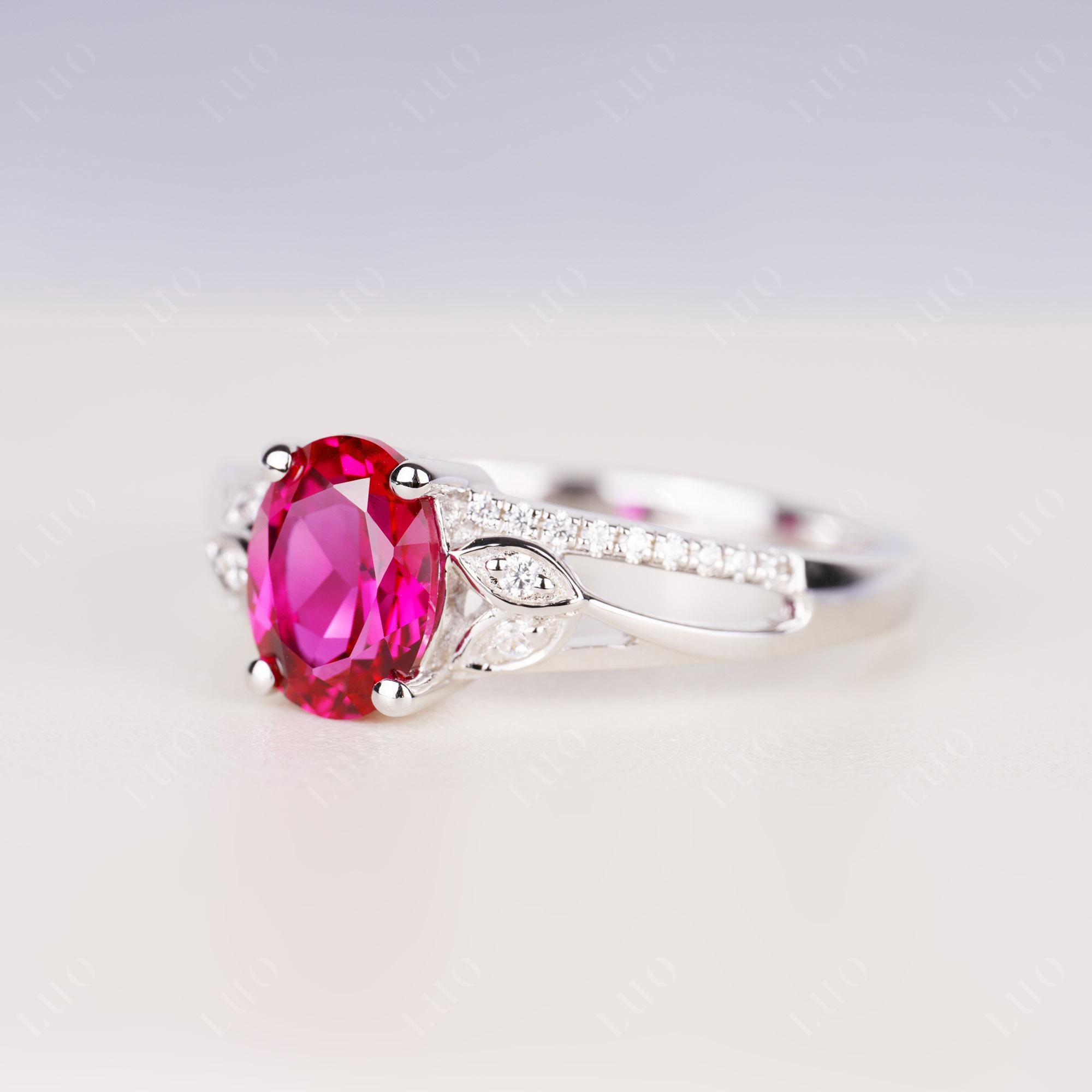 Oval Cut Ruby Ring | LUO Jewelry