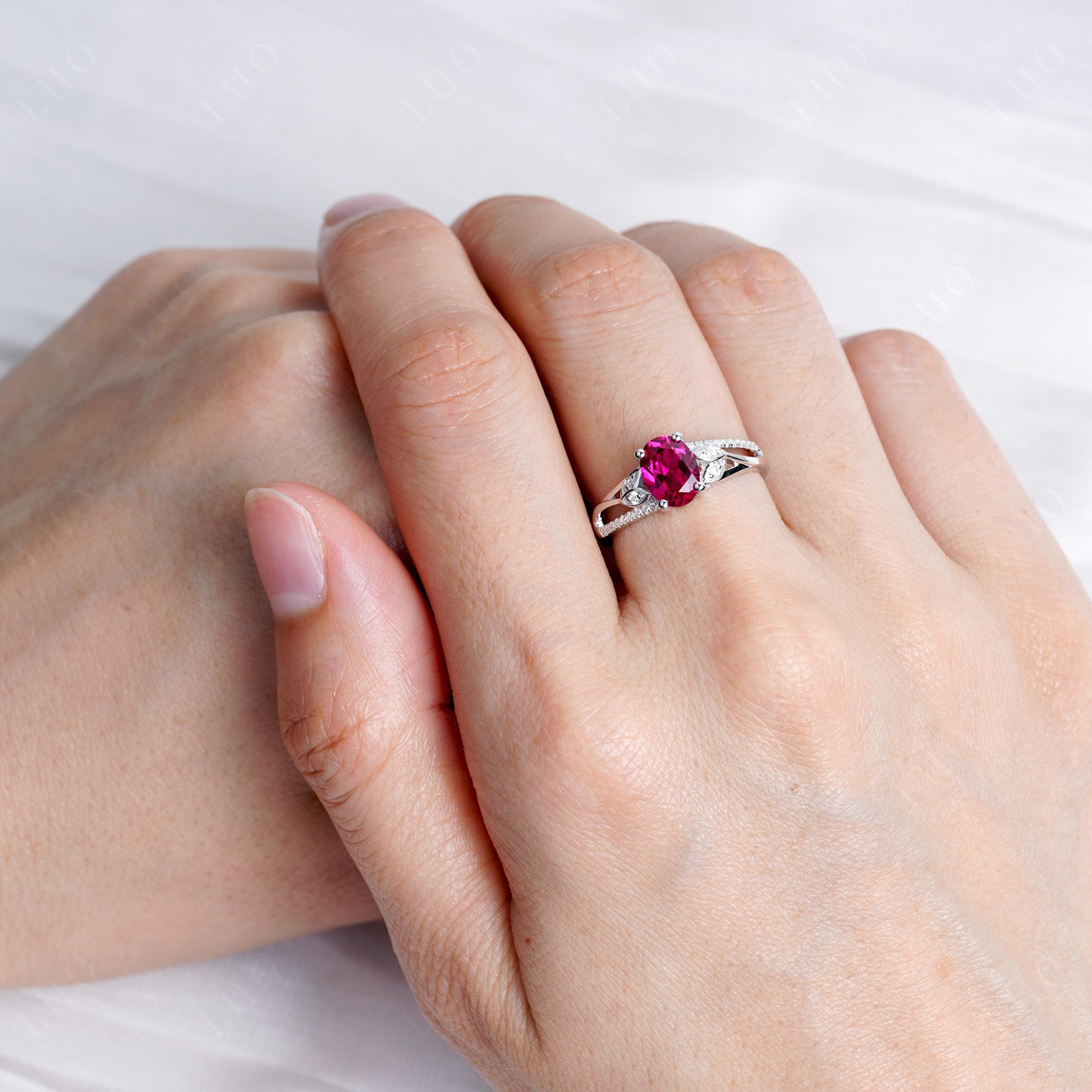 Oval Cut Ruby Ring | LUO Jewelry