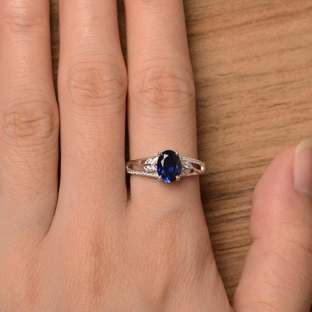 Oval Cut Sapphire Ring - LUO Jewelry 