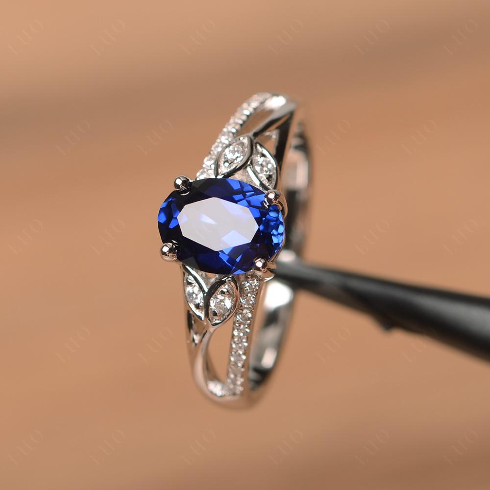 Oval Cut Sapphire Ring - LUO Jewelry 