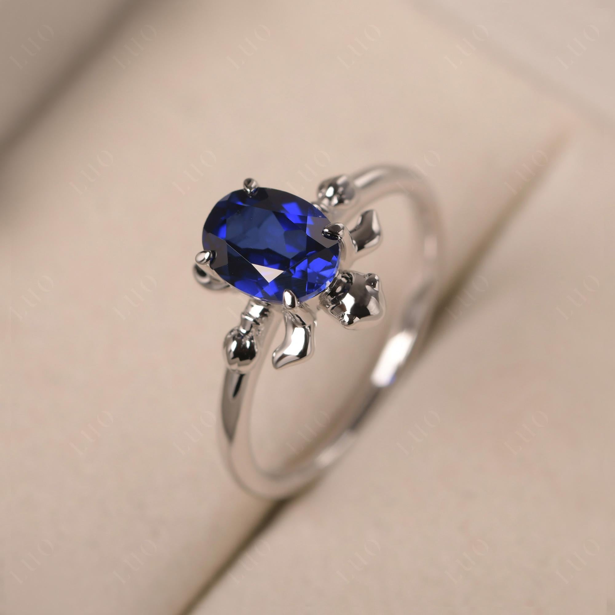 Sapphire Turtle Ring - LUO Jewelry 