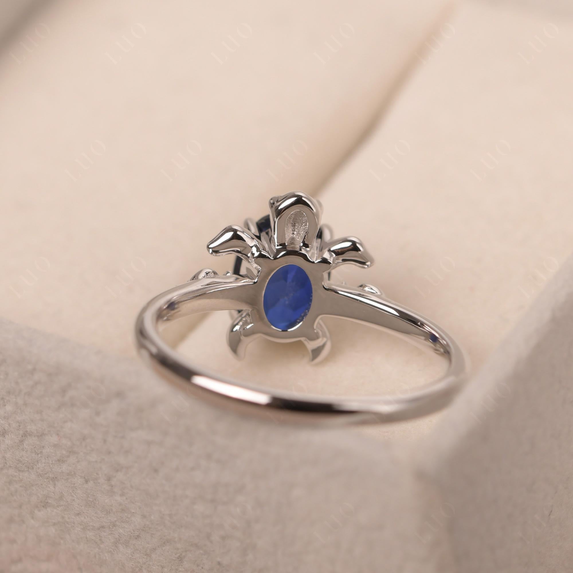 Sapphire Turtle Ring - LUO Jewelry 