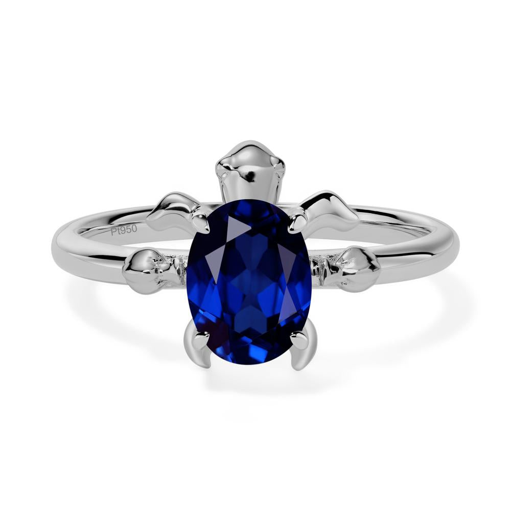 Sapphire Turtle Ring - LUO Jewelry #metal_platinum