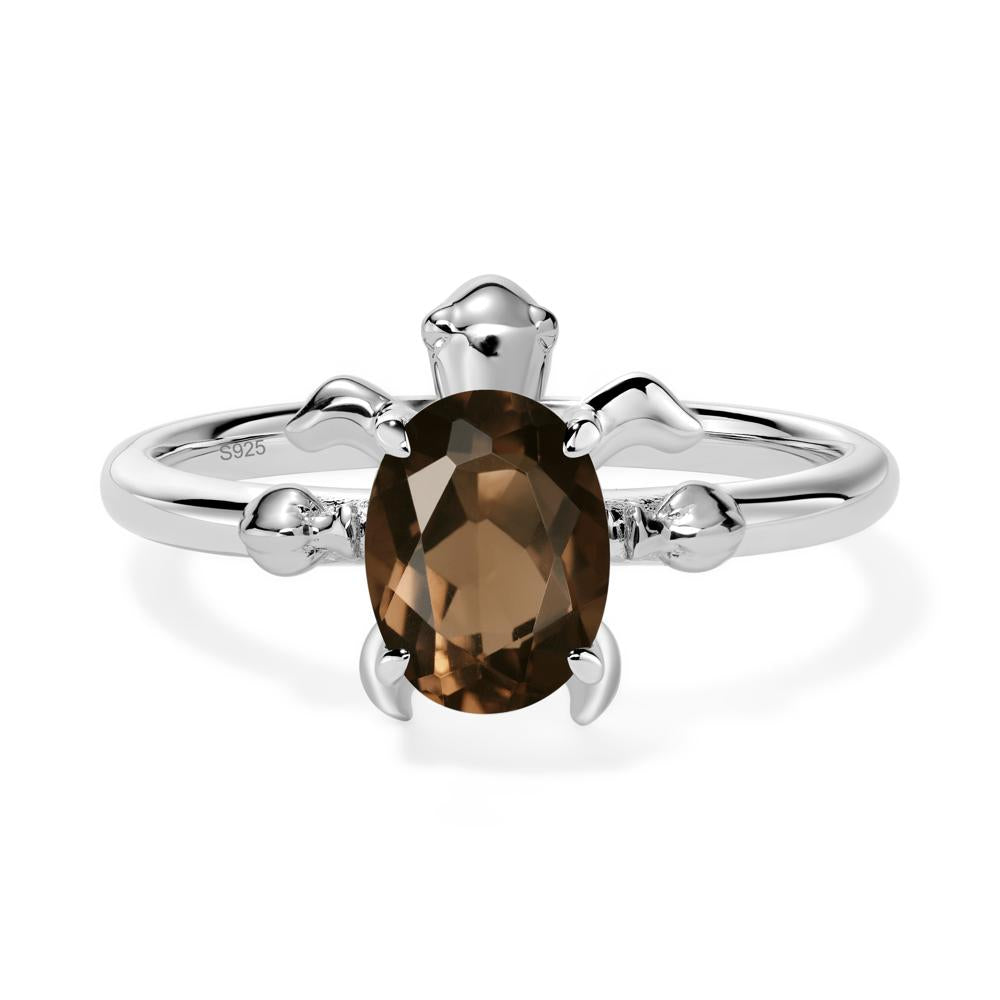 Smoky Quartz Sea Turtle Ring - LUO Jewelry #metal_sterling silver