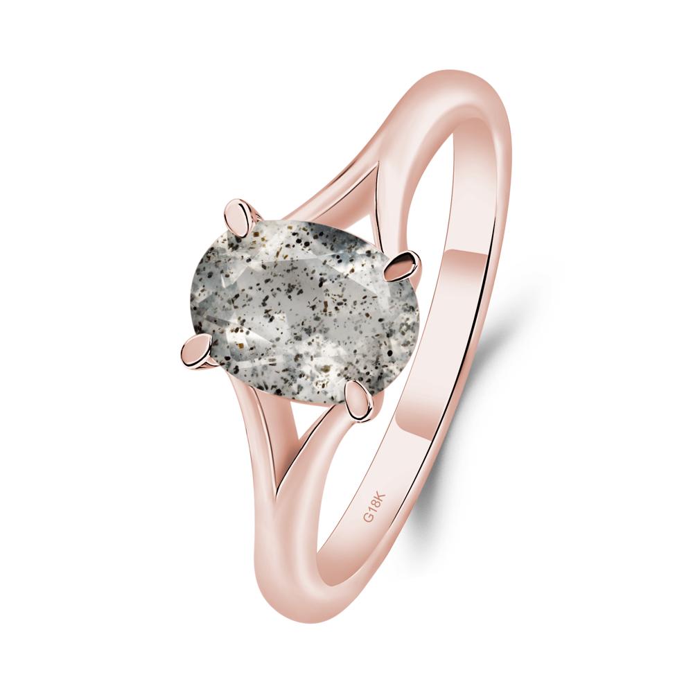 Herkimer Diamond Split Shank Ring | LUO Jewelry #metal_18k rose gold