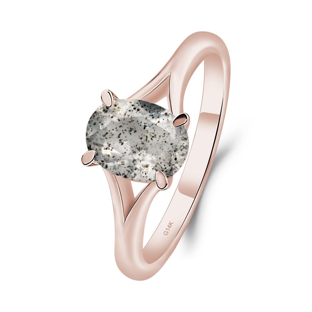 Herkimer Diamond Split Shank Ring - LUO Jewelry #metal_14k rose gold