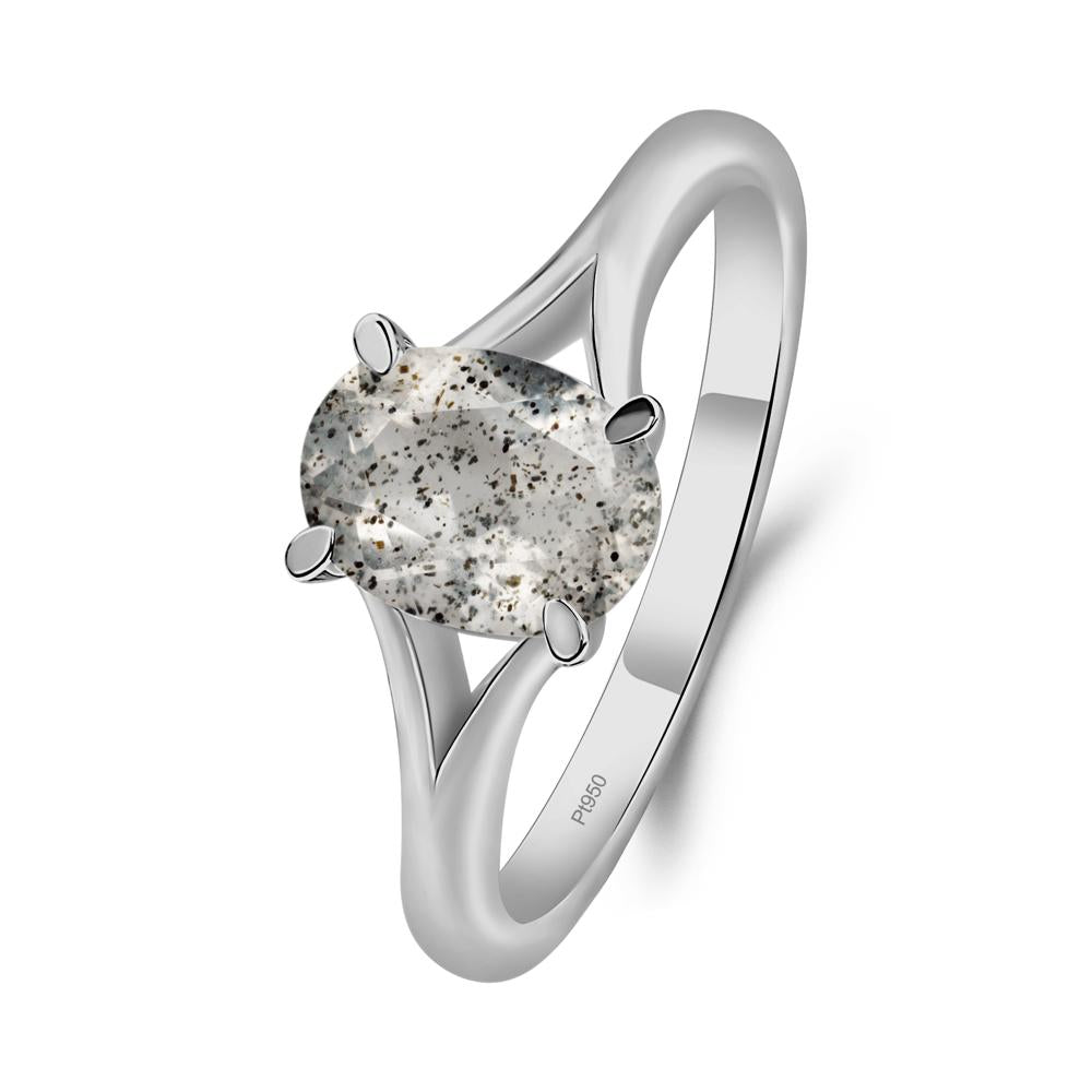 Herkimer Diamond Split Shank Ring - LUO Jewelry #metal_platinum