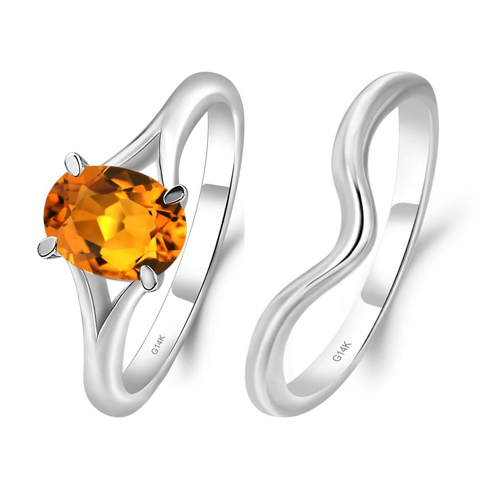 Citrine Solitaire Promise Ring - LUO Jewelry #metal_xxxxx