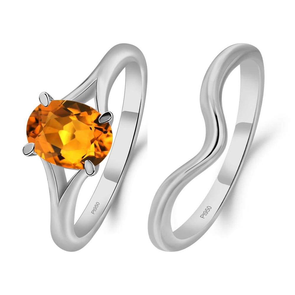 Citrine Solitaire Promise Ring - LUO Jewelry #metal_xxxxx