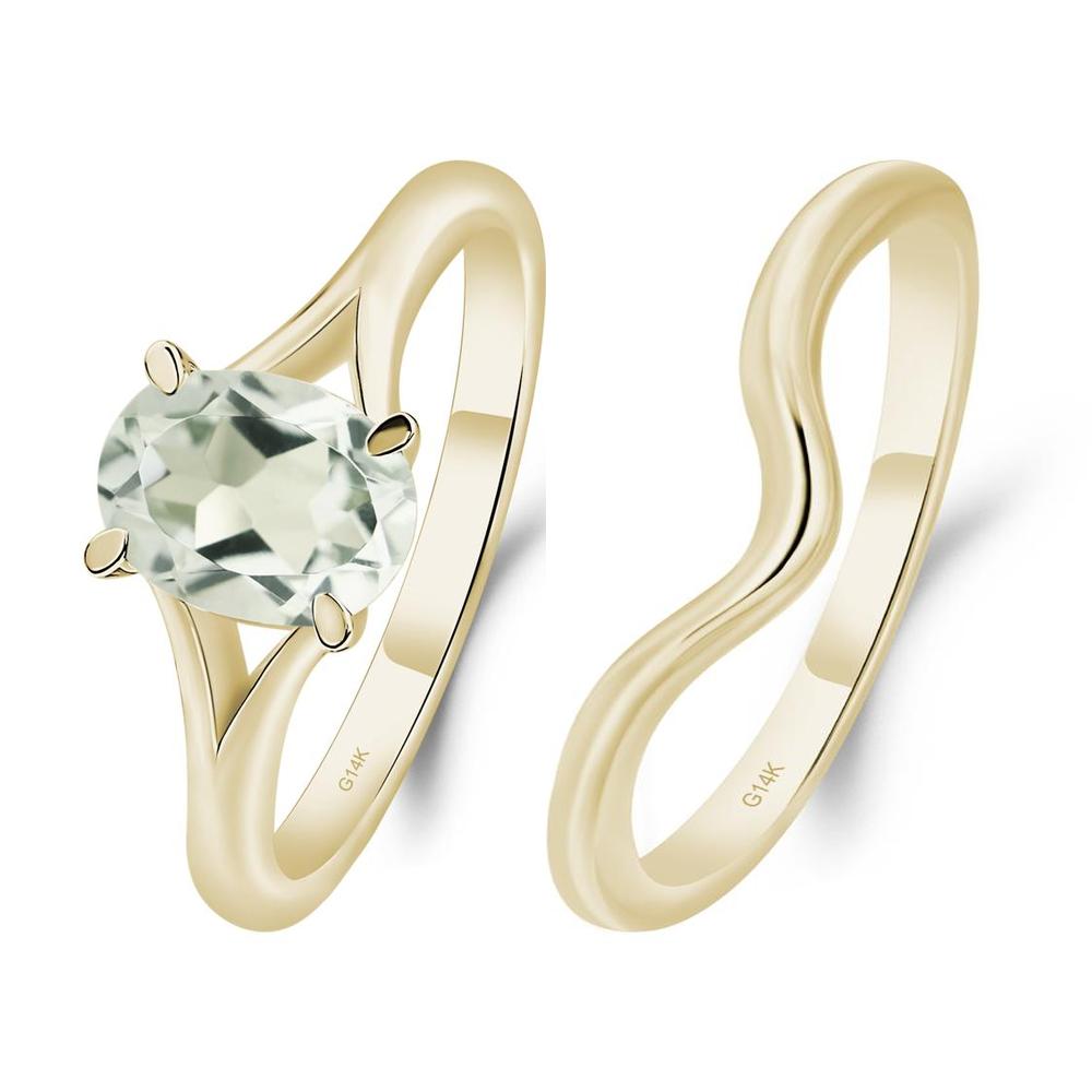 Green Amethyst Solitaire Promise Ring - LUO Jewelry #metal_xxxxx